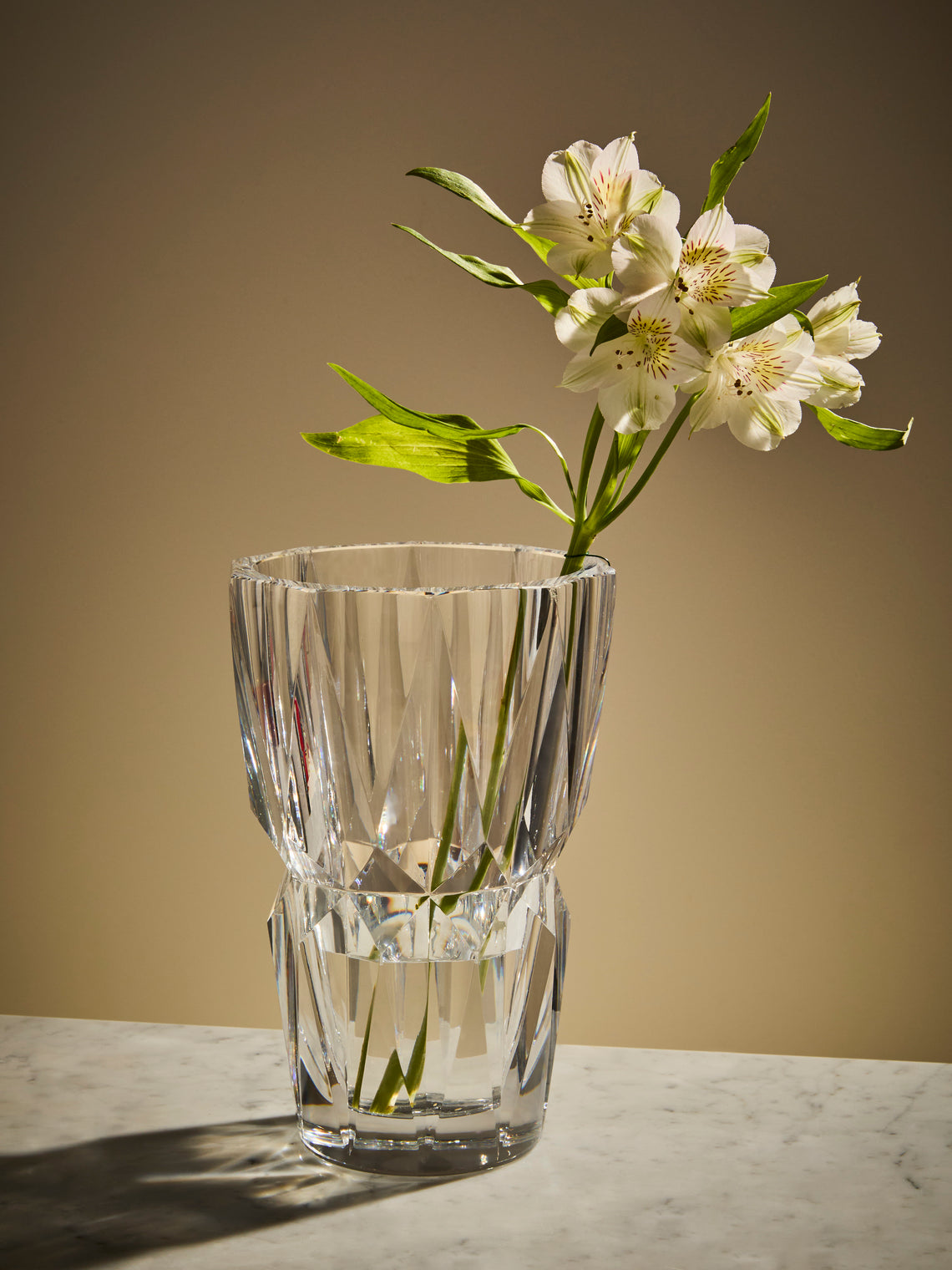 Vintage Montpellier - 1967 Saint Louis Crystal Vase (12in/30cm) - Clear - ABASK