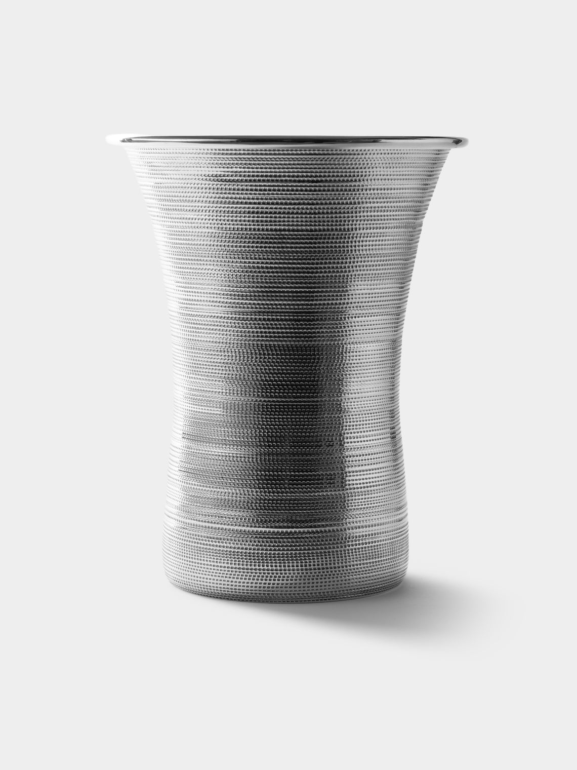 San Lorenzo - 1996 Afra and Tobia Scarpa Interspace Pure Silver Vase (9in/23cm) - Silver - ABASK
