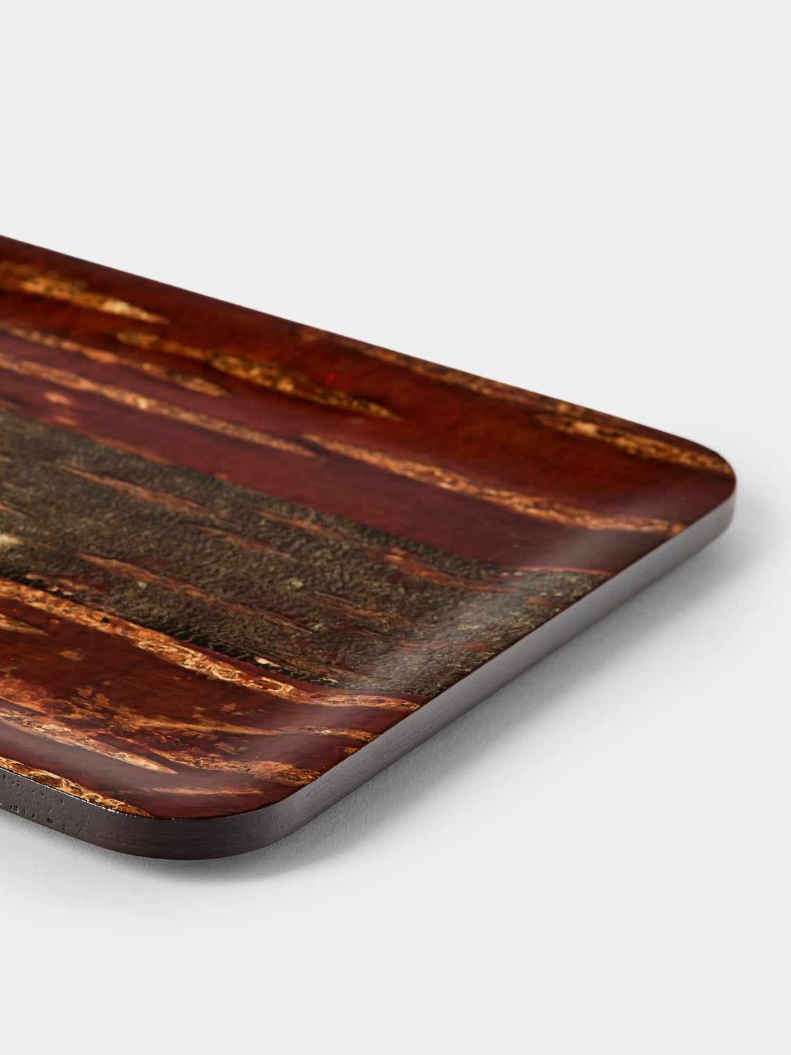 Denshiro - Cherry Bark Two-Tone Tray (14in/36cm) - Brown - ABASK