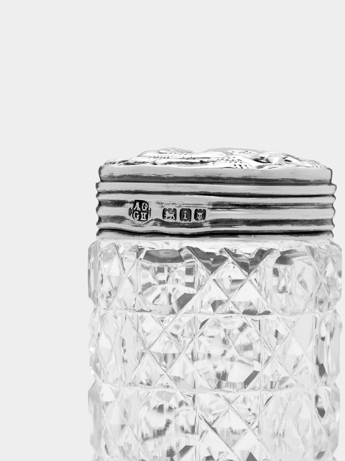 Antique and Vintage - 1900s Glass and Silver Jar -  - ABASK