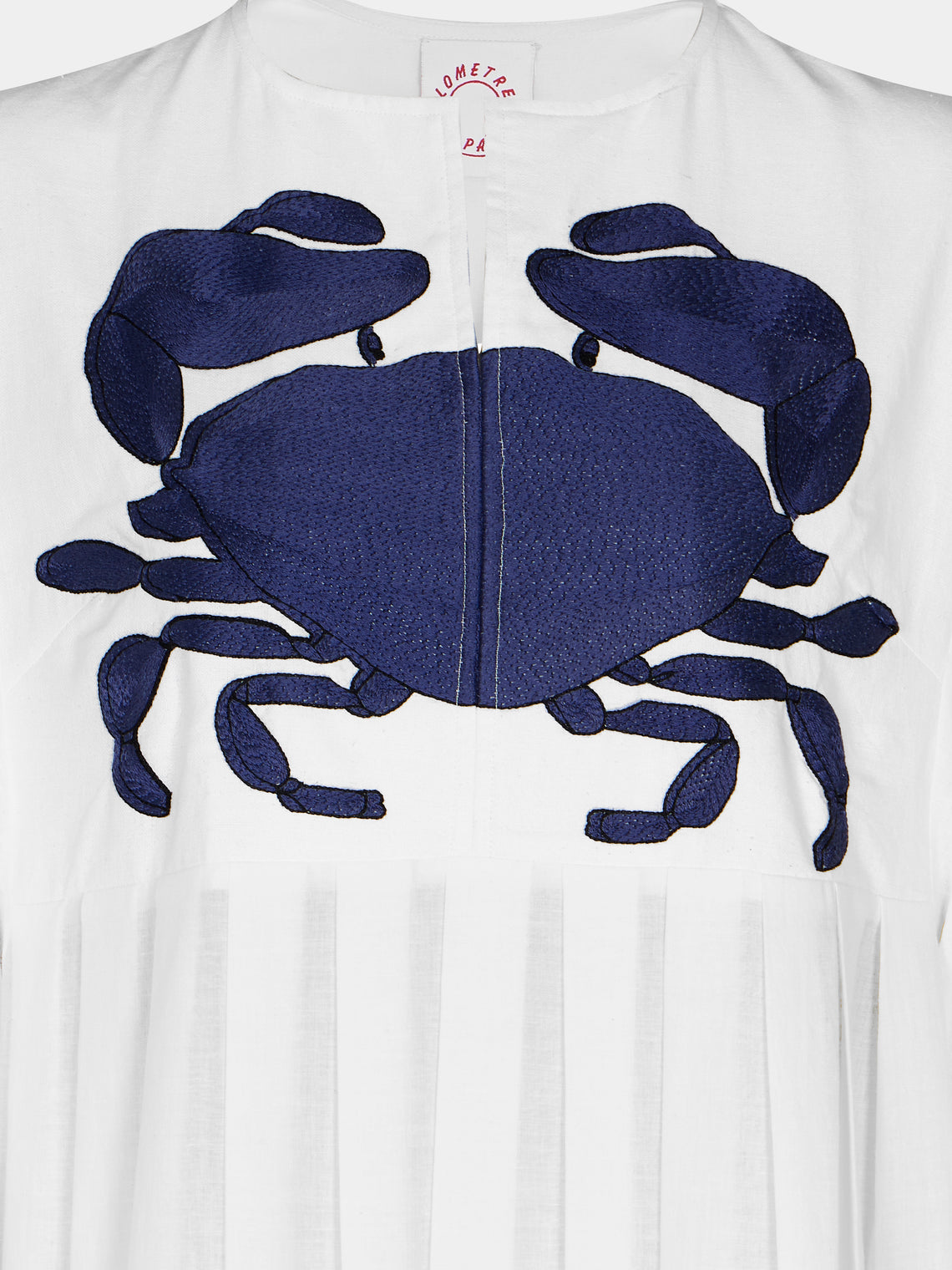 Kilometre Paris - Crab Embroidered Cotton Dress | One Size -  - ABASK