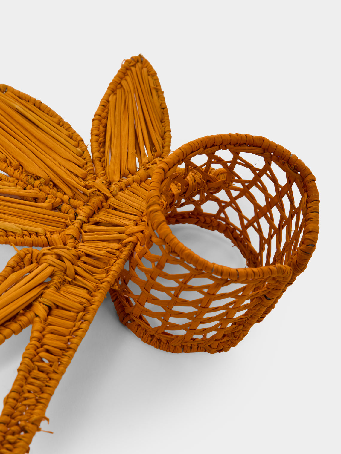 Artesanías del Atlántico - | Set of 4 | Paradise Handwoven Palm Napkin Rings - Yellow - ABASK