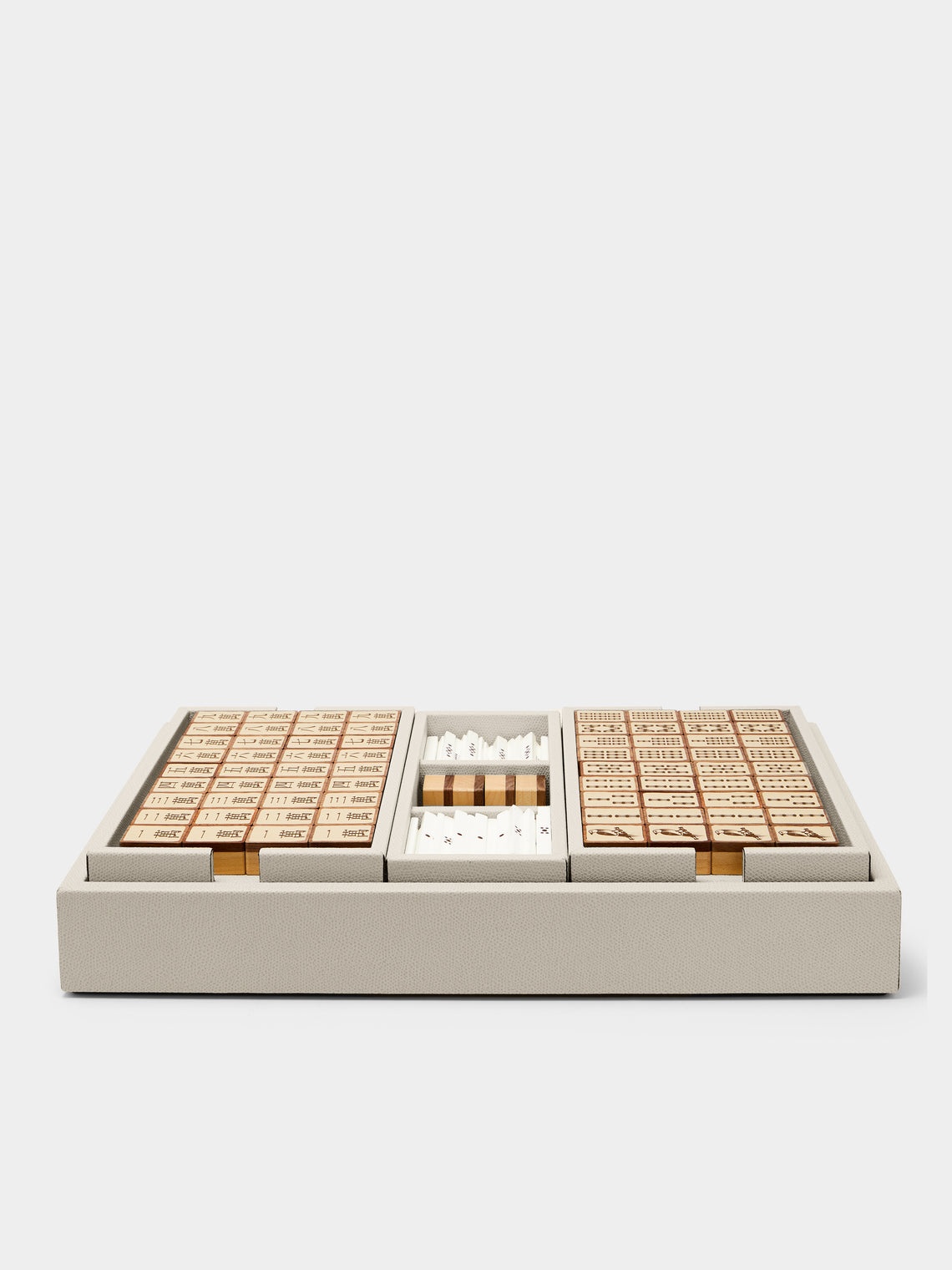 Giobagnara - Leather Mahjong Lux Set - Beige - ABASK