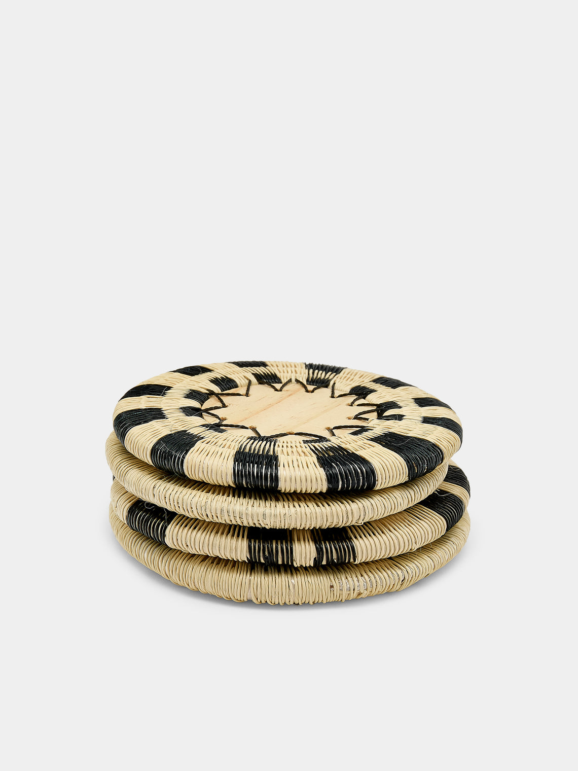 CasaLatina - Pacifico Handwoven Werregue Palm Coasters (Set of 4) - Tan - ABASK