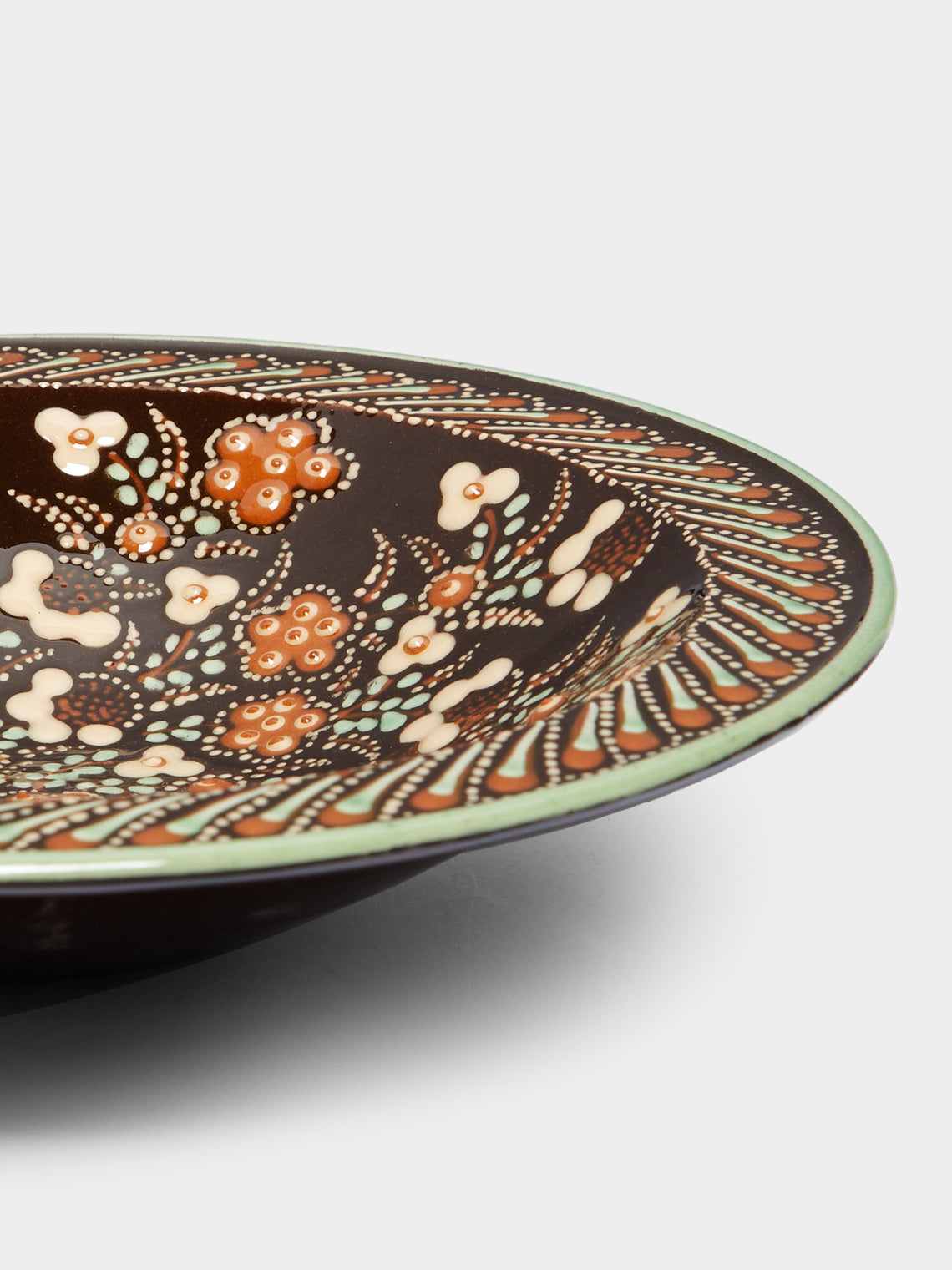 Poterie d’Évires - Flowers Hand-Painted Ceramic Large Serving Bowl -  - ABASK