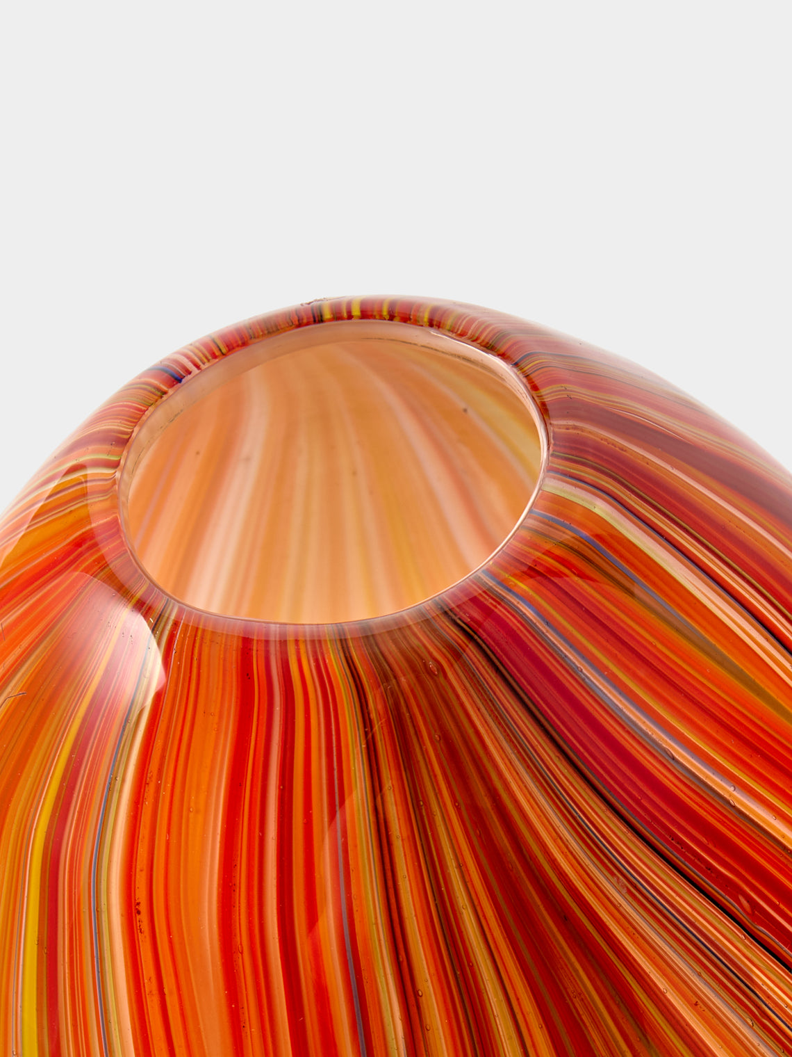 Antique and Vintage - 1950s Murano Glass Vase (11in/28cm) - Orange - ABASK