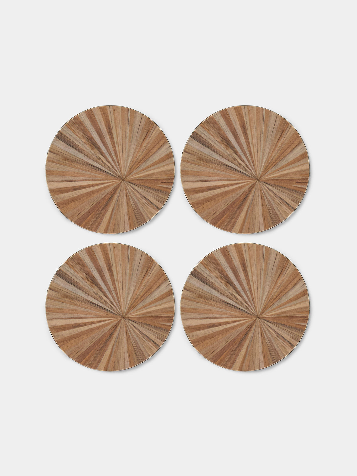 HestiaLiving - Soleil Wood Coasters (Set of 4) - Gray - ABASK - 