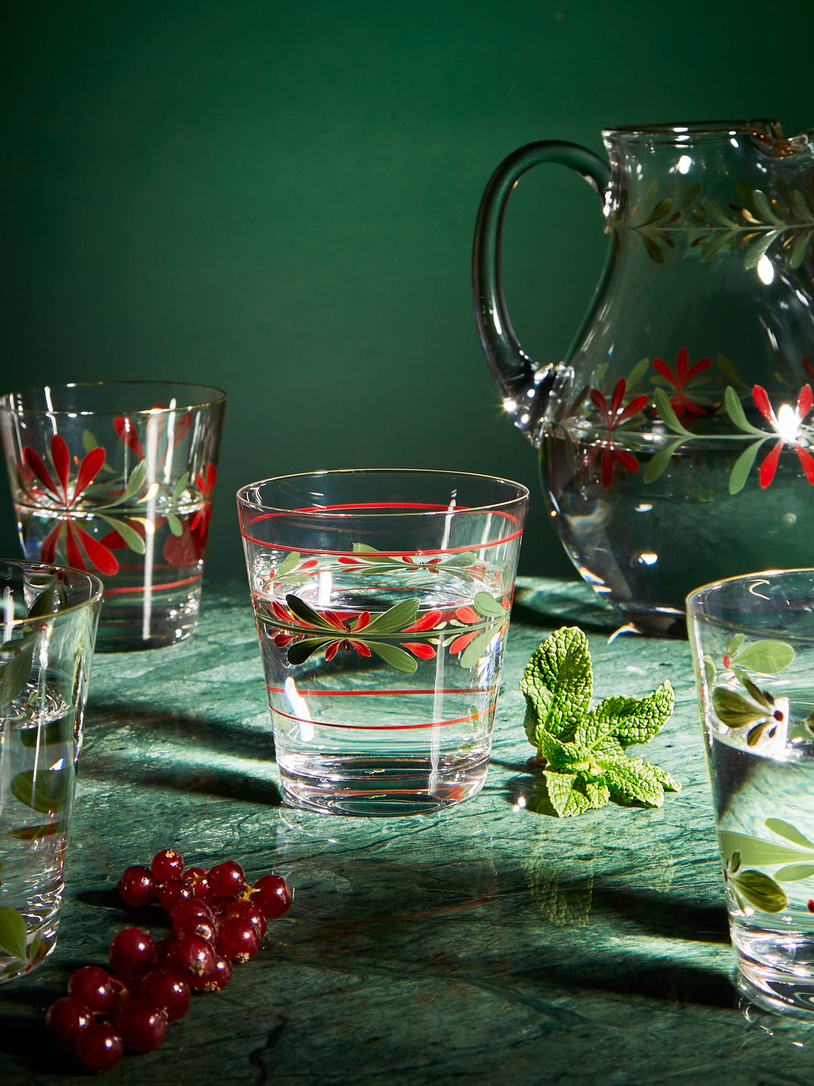 Los Vasos de Agua Clara - Zermatt Hand-Painted Tumblers (Set of 4) -  - ABASK