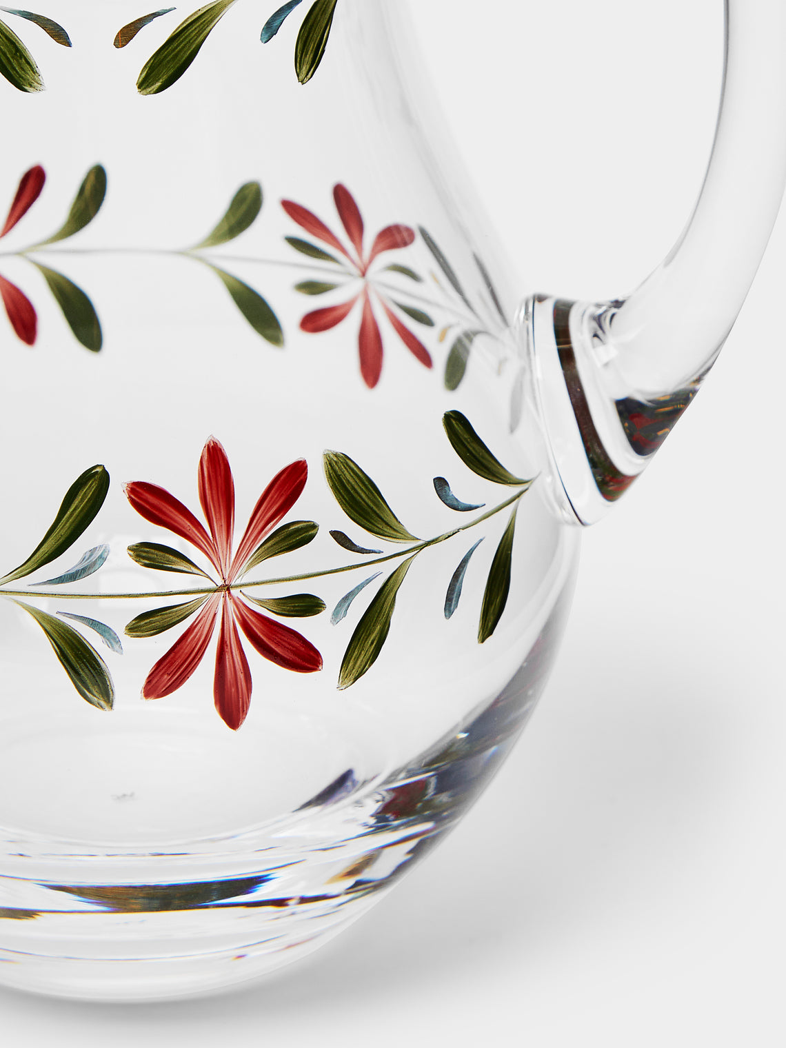 Los Vasos de Agua Clara - Zermatt Hand-Painted Glass Jug -  - ABASK