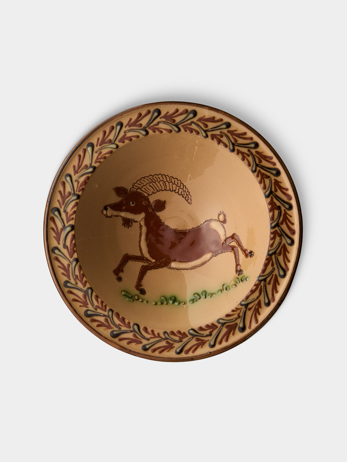Poterie d’Évires - Animals Hand-Painted Ceramic Breakfast Bowls (Set of 4) - Cream - ABASK