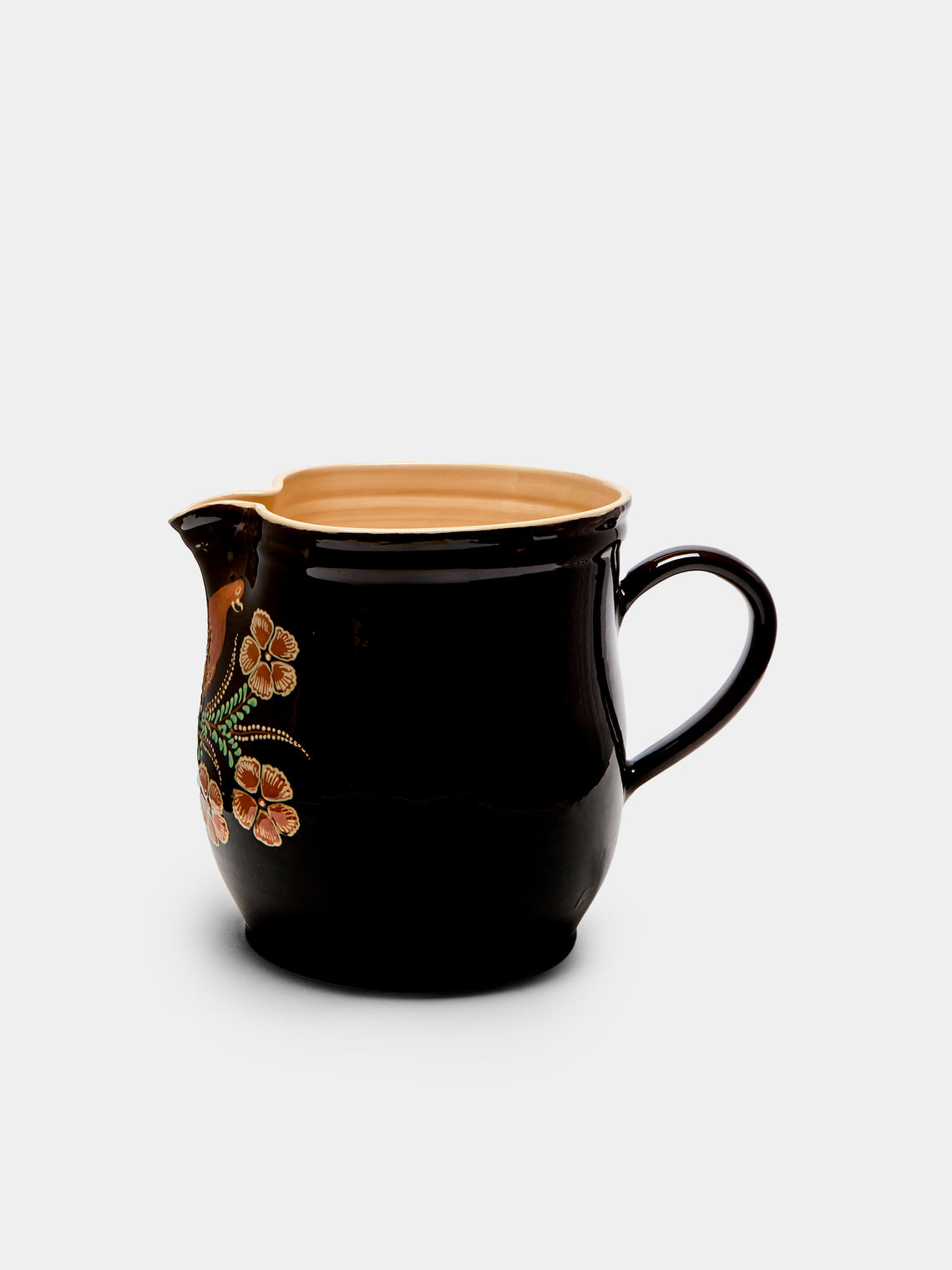 Poterie d’Évires - Birds Hand-Painted Ceramic Extra Large Jug -  - ABASK