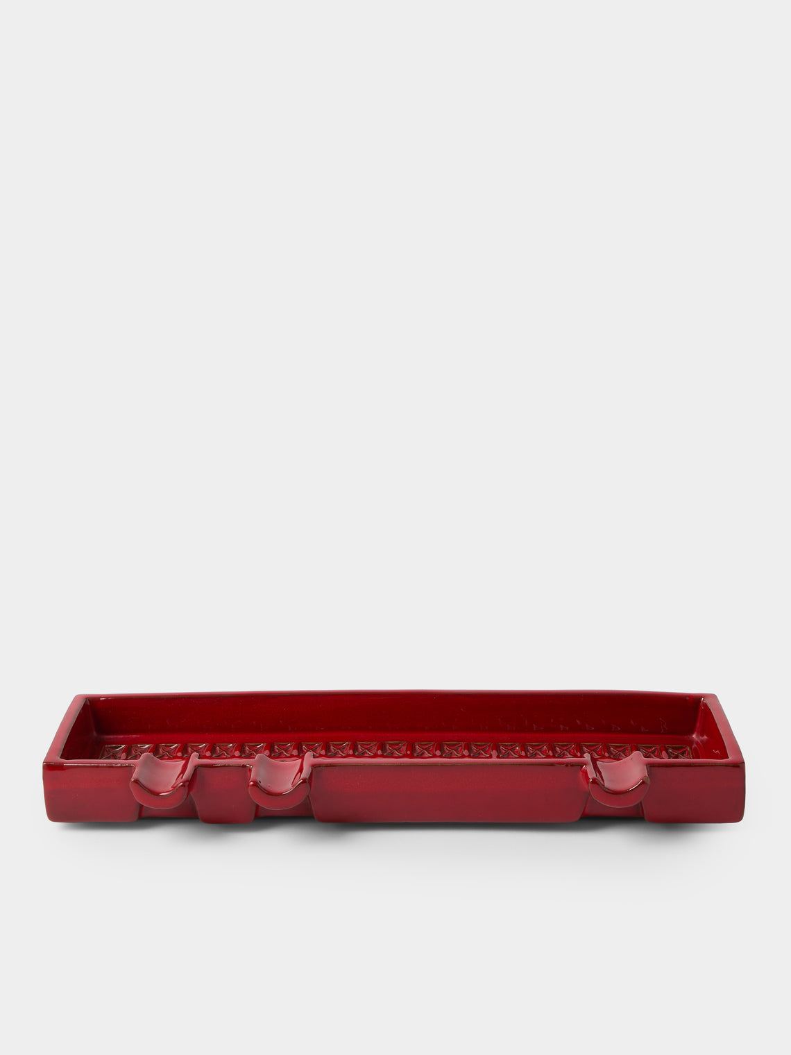 Antique and Vintage - 1970s Bitossi Ceramiche Ceramic Ashtray - Red - ABASK - 