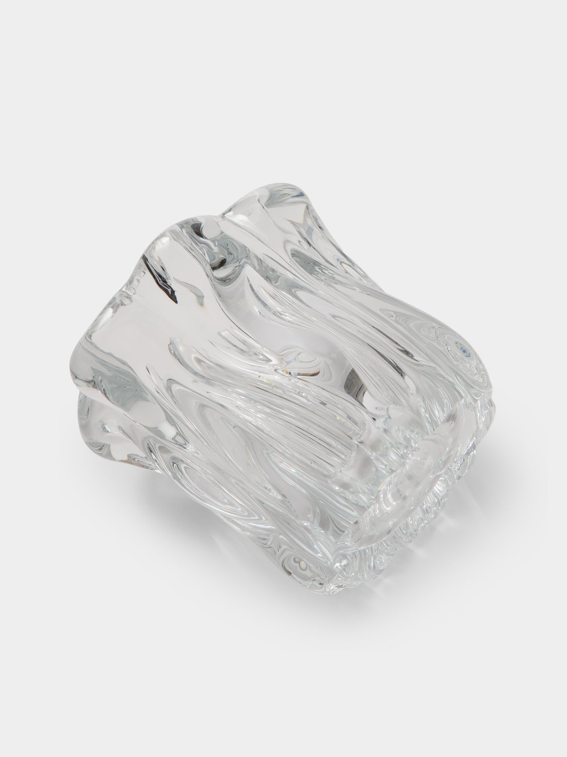 Antique and Vintage - 1970s Tapio Wirkkala Glass Vase (8in/20cm) - Clear - ABASK