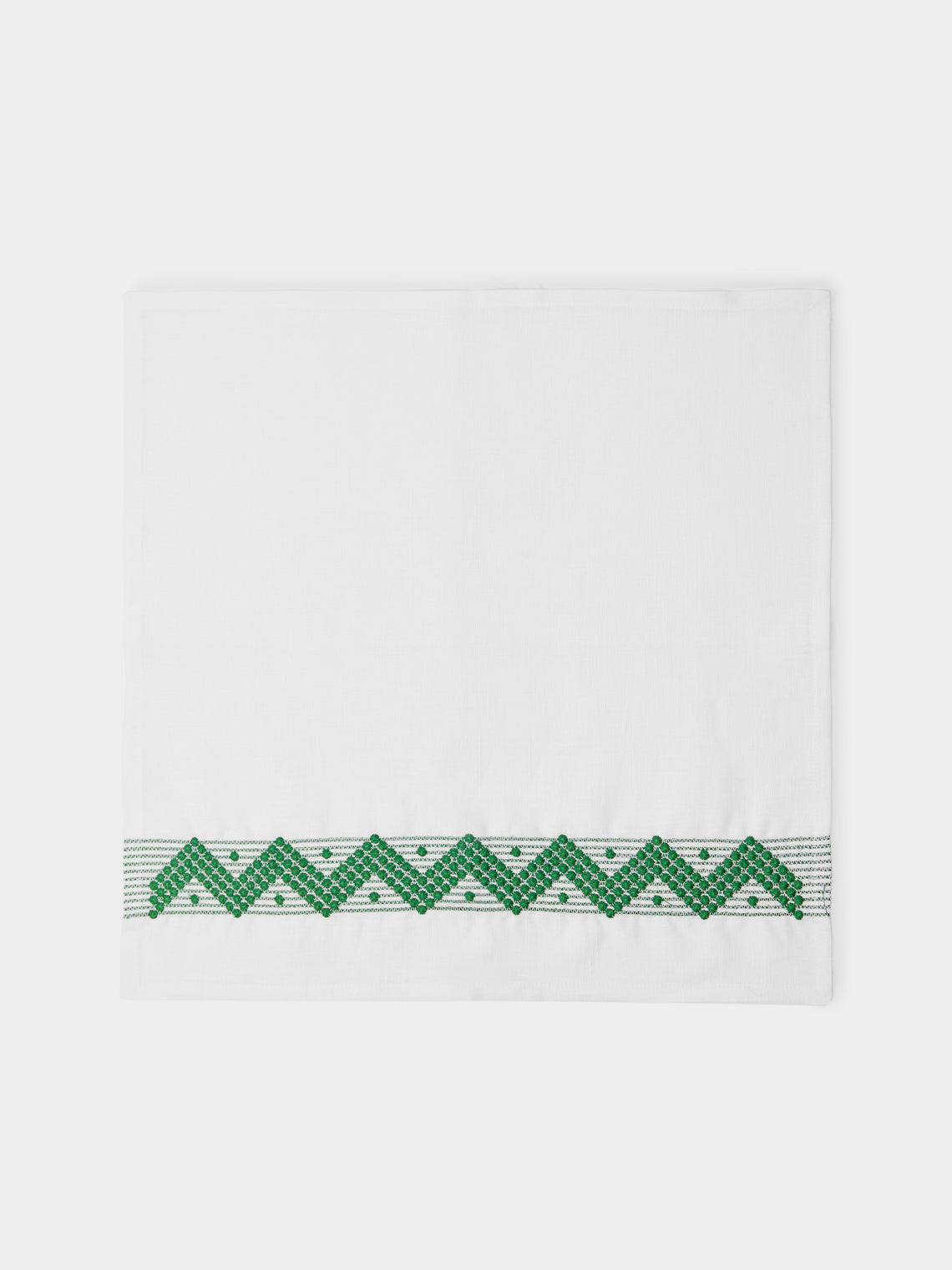 The Table Love - Zigzag Hand-Embroidered Linen Napkins (Set of 4) -  - ABASK