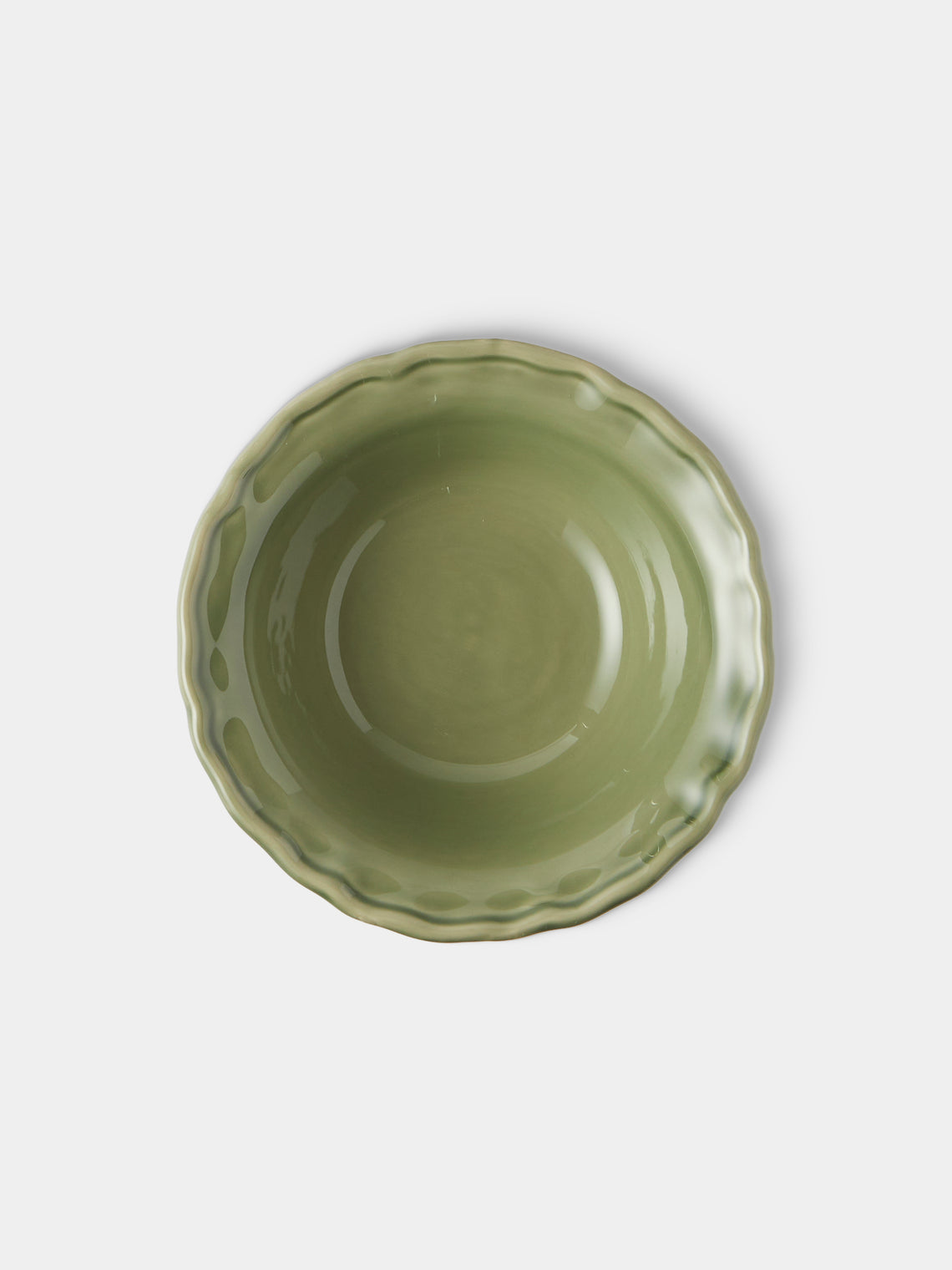 Maison Pichon Uzès - Provence Hand-Glazed Ceramic Bowls (Set of 4) - Green - ABASK