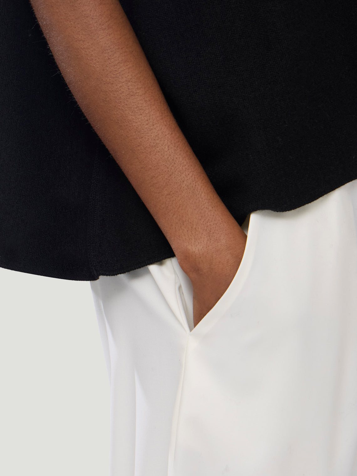 Dusan - Carrot Wool Trousers | Size: S - White - ABASK