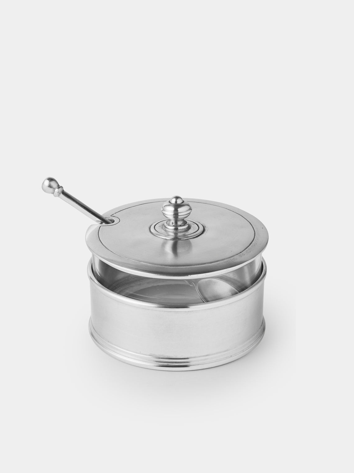 Cosi Tabellini - Genova Pewter Parmesan Dish with Spoon - Silver - ABASK