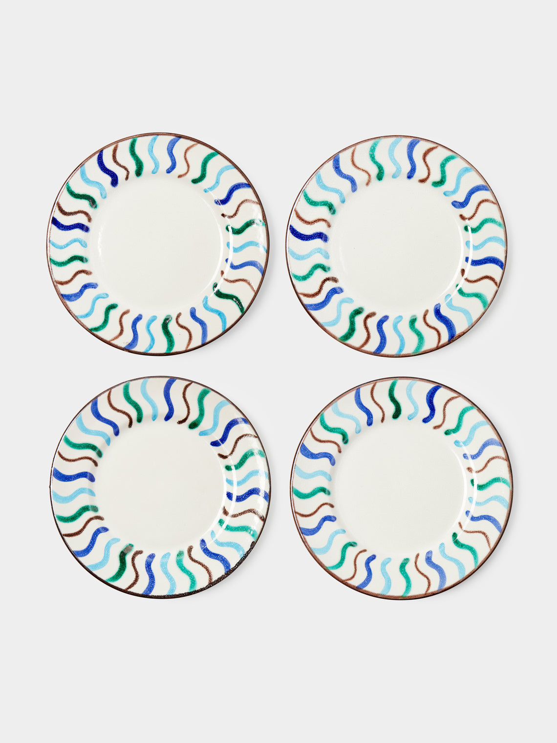 Ceramica Pinto - Vietri Hand-Painted Ceramic Side Plates (Set of 4) -  - ABASK