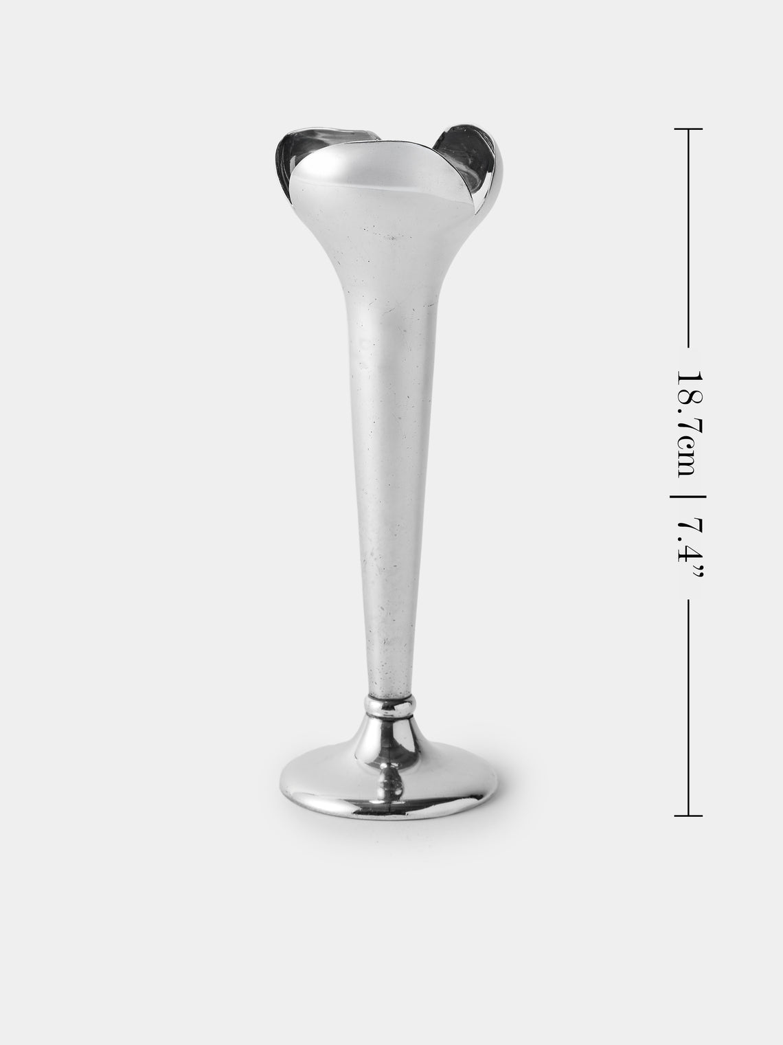 Antique and Vintage - 1936 Gio Ponti Silver-Plated Bud Vases – 7.5in/18.5cm (Set of 4) - Silver - ABASK