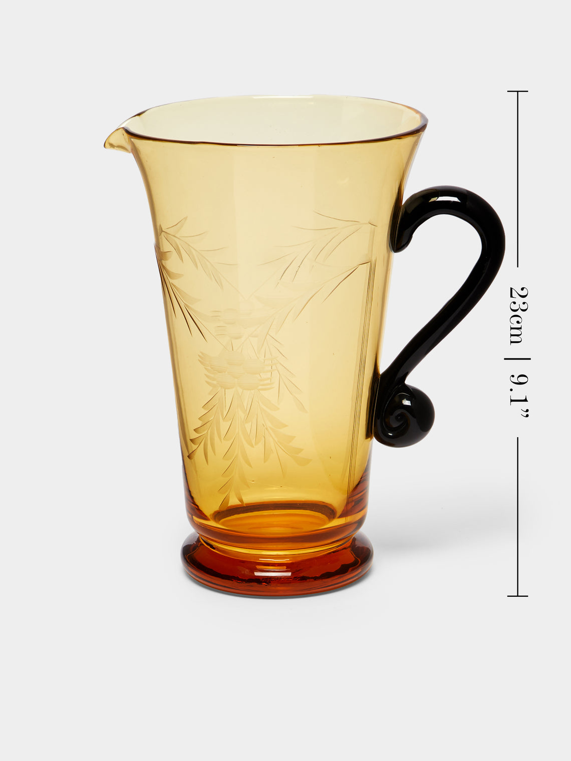 Antique and Vintage - 1930s Etched Glass Jug with Glasses (Set of 7) -  - ABASK