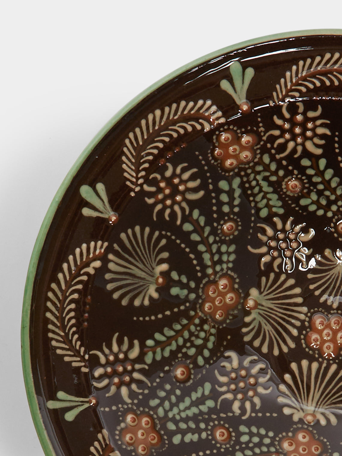 Poterie d’Évires - Flowers Hand-Painted Ceramic Large Serving Bowl -  - ABASK