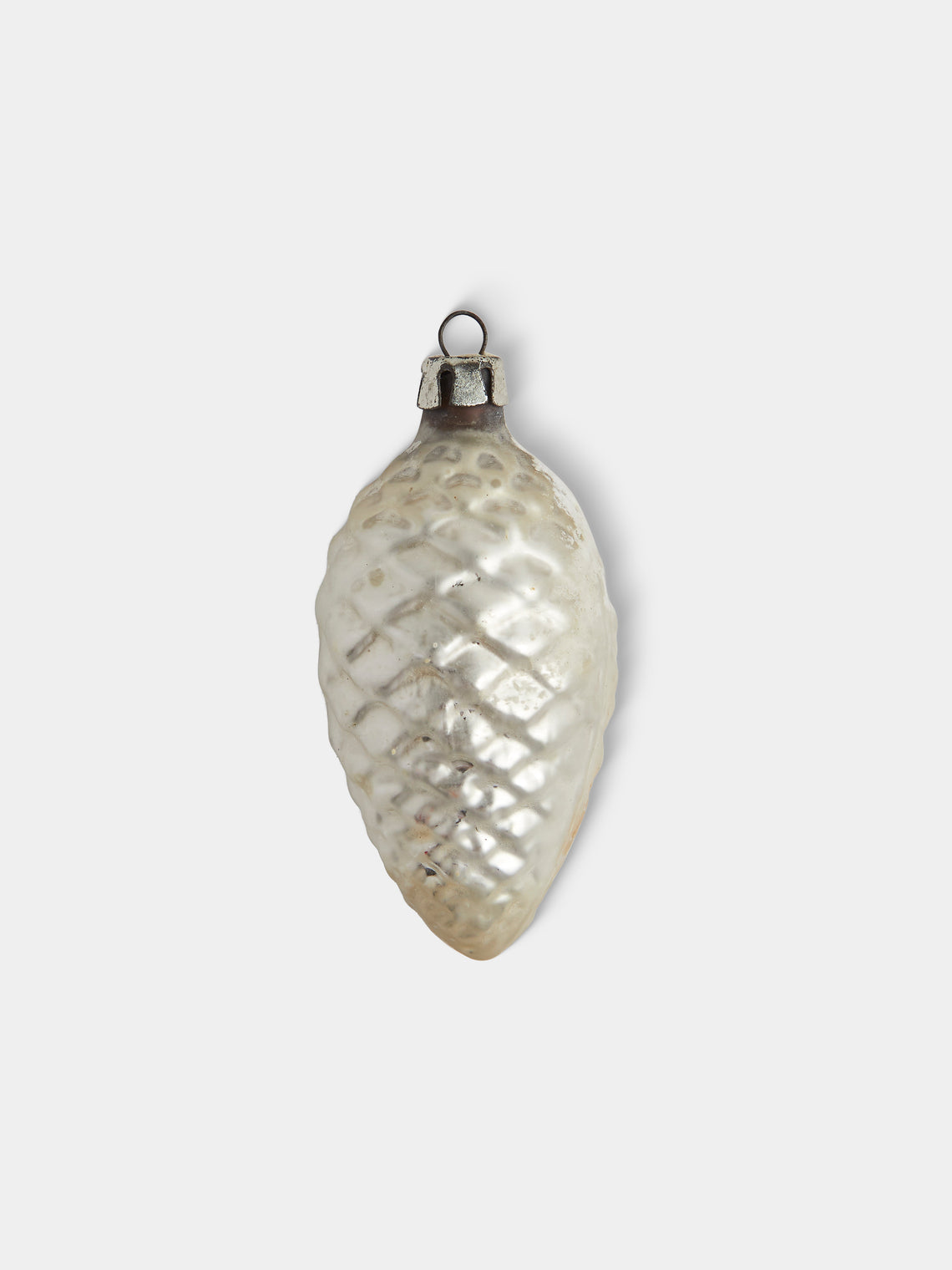 Antique and Vintage - Early-20th-Century Pinecones Glass Baubles (Set of 14) - Silver - ABASK