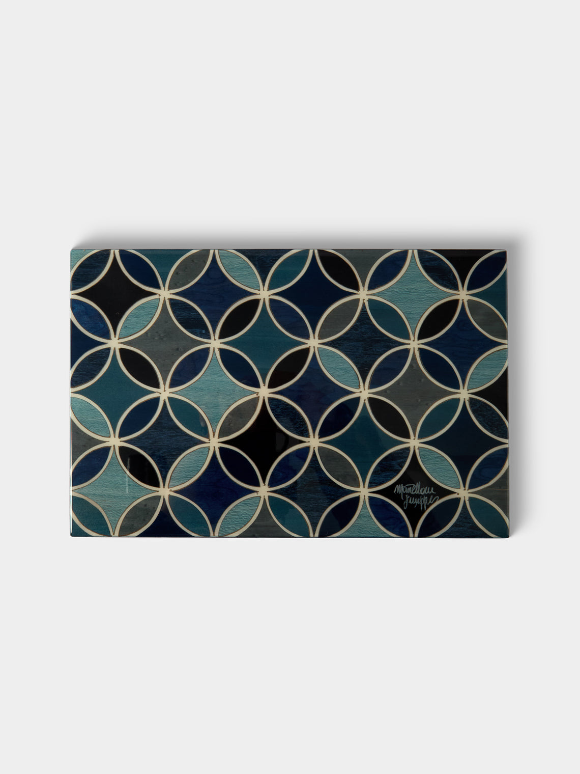 Mastellone Giuseppe - Wood Inlay Jewelry Box - Blue - ABASK