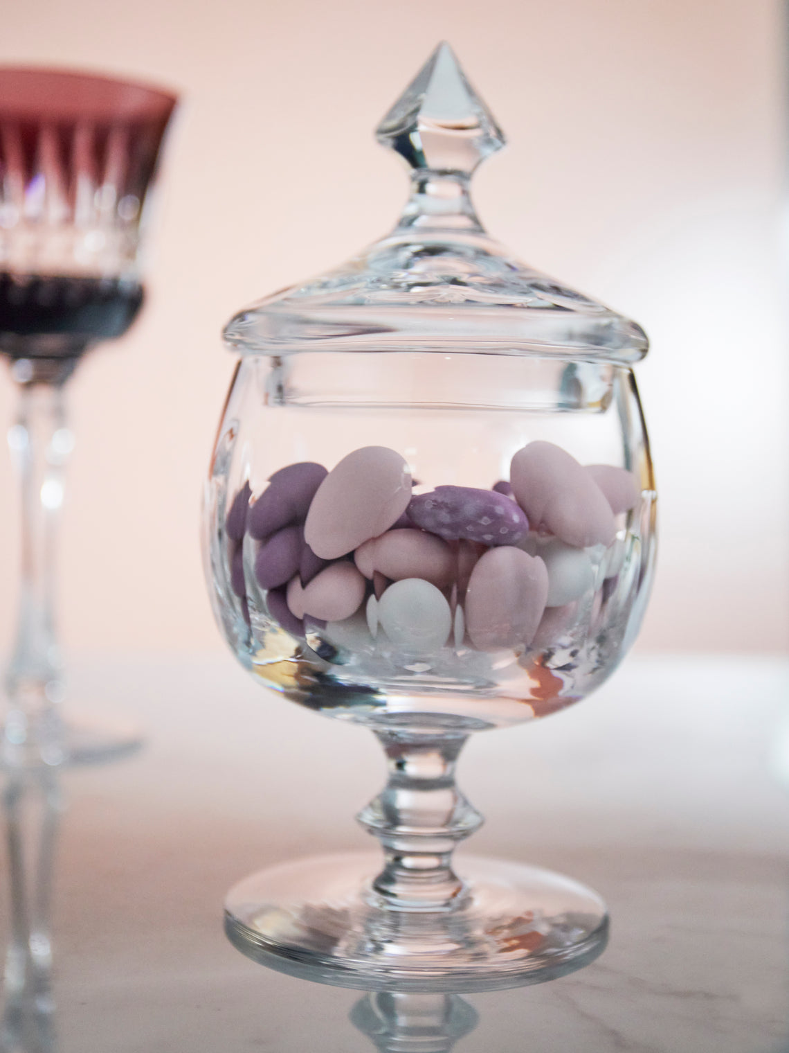 Cristallerie De Montbronn - Musette Cut Crystal Candy Jar -  - ABASK