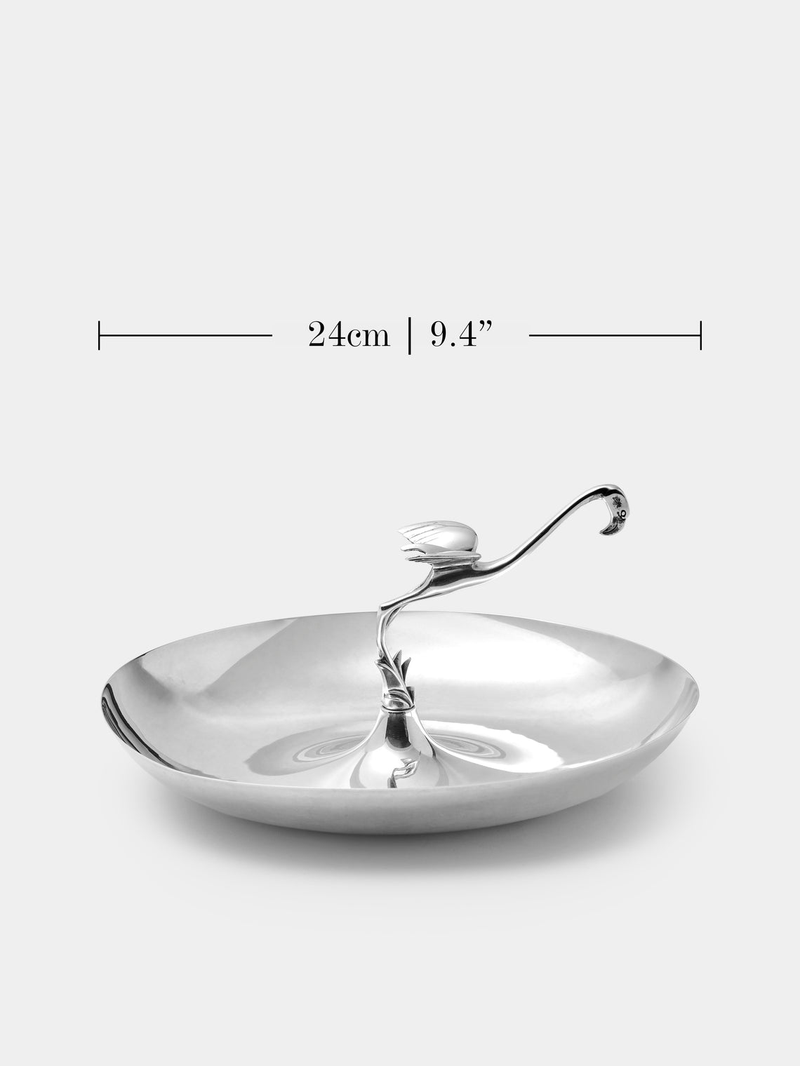 Antique and Vintage - 1930s Milanese Solid Silver Flamingo Serving Dish - Silver - ABASK