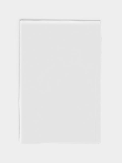 Loretta Caponi - Cotton King-Size Bottom Sheet - White - ABASK - 