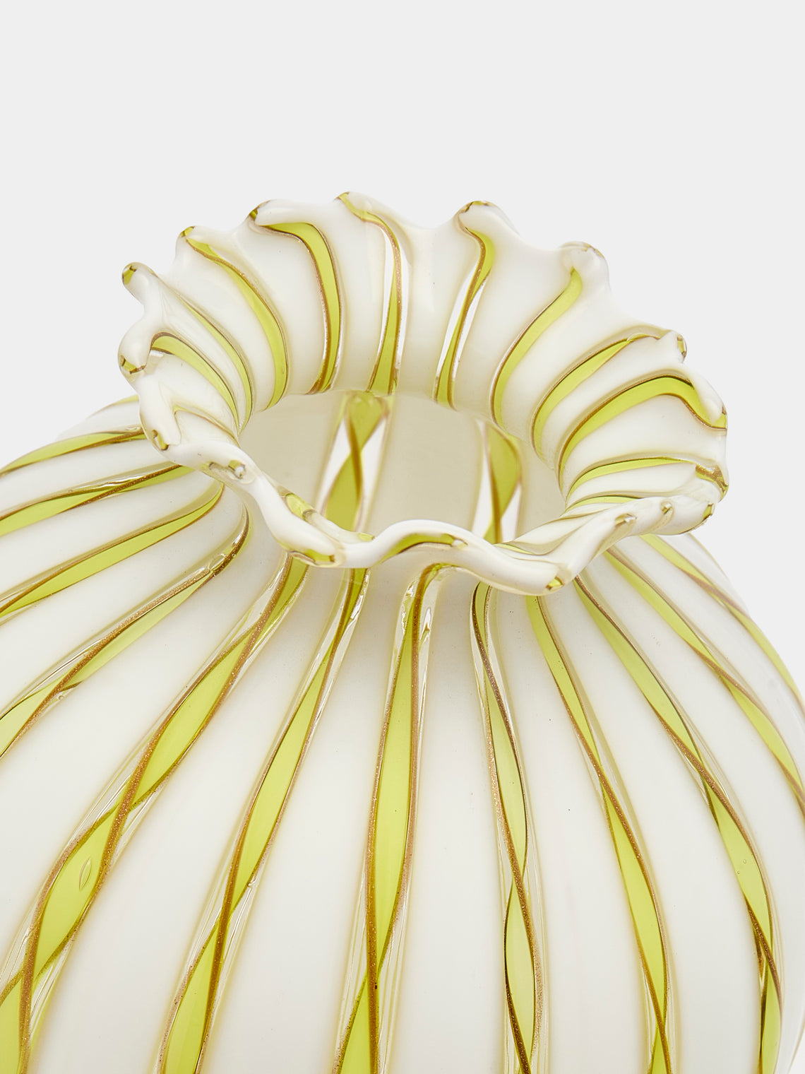 Antique and Vintage - 1930s Fratelli Toso Murano Glass Vase - Yellow - ABASK