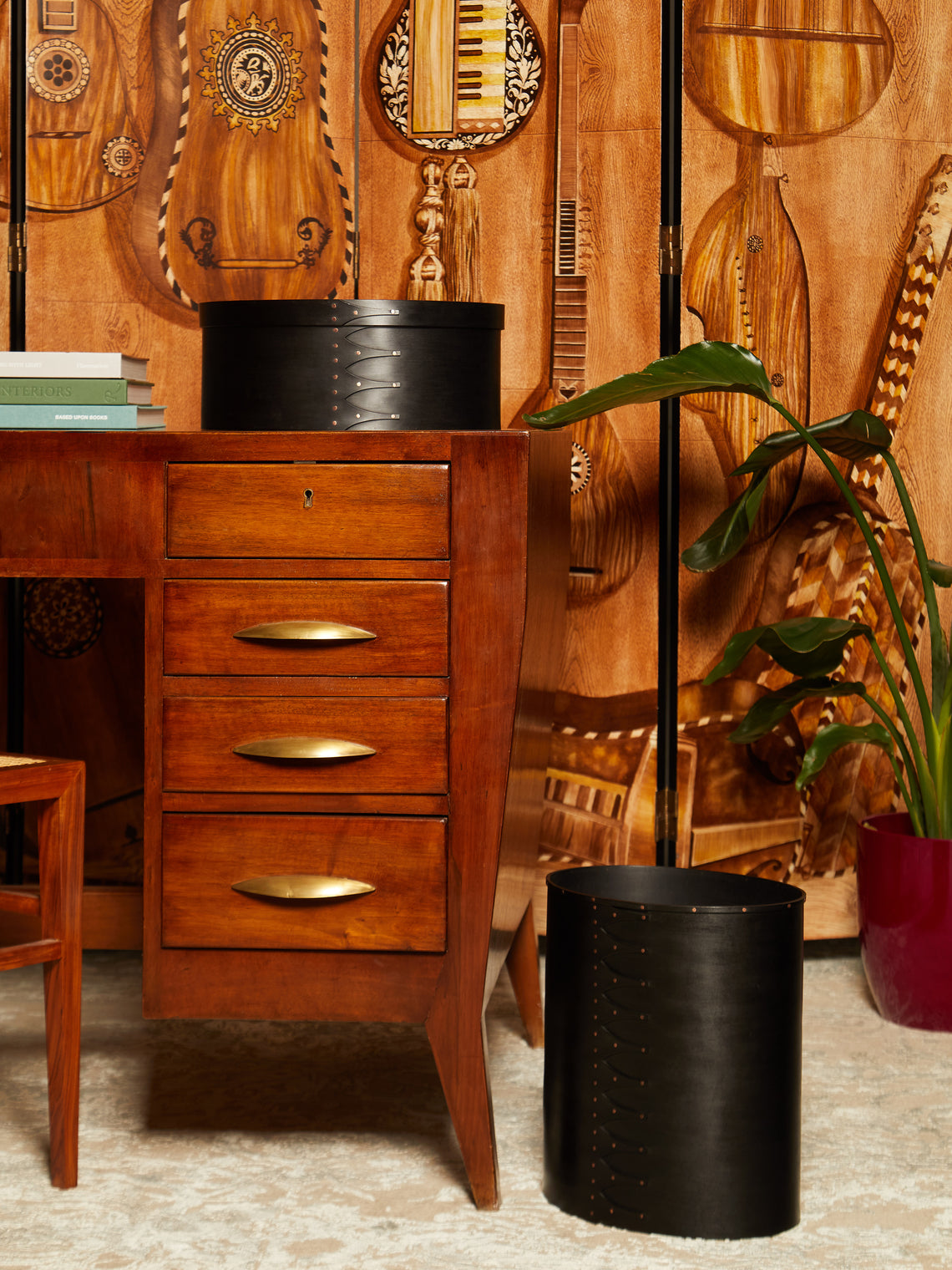 Ifuji - Hand-Carved Maple Wood Wastepaper Bin -  - ABASK