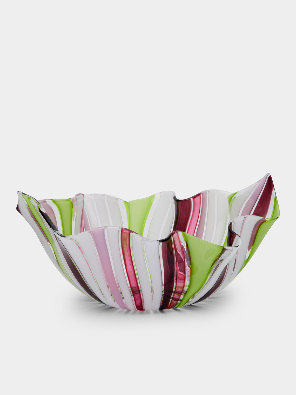 Antique and Vintage - Venini Fazzoletto a Canne Hand-Blown Murano Glass Vase -  - ABASK - 