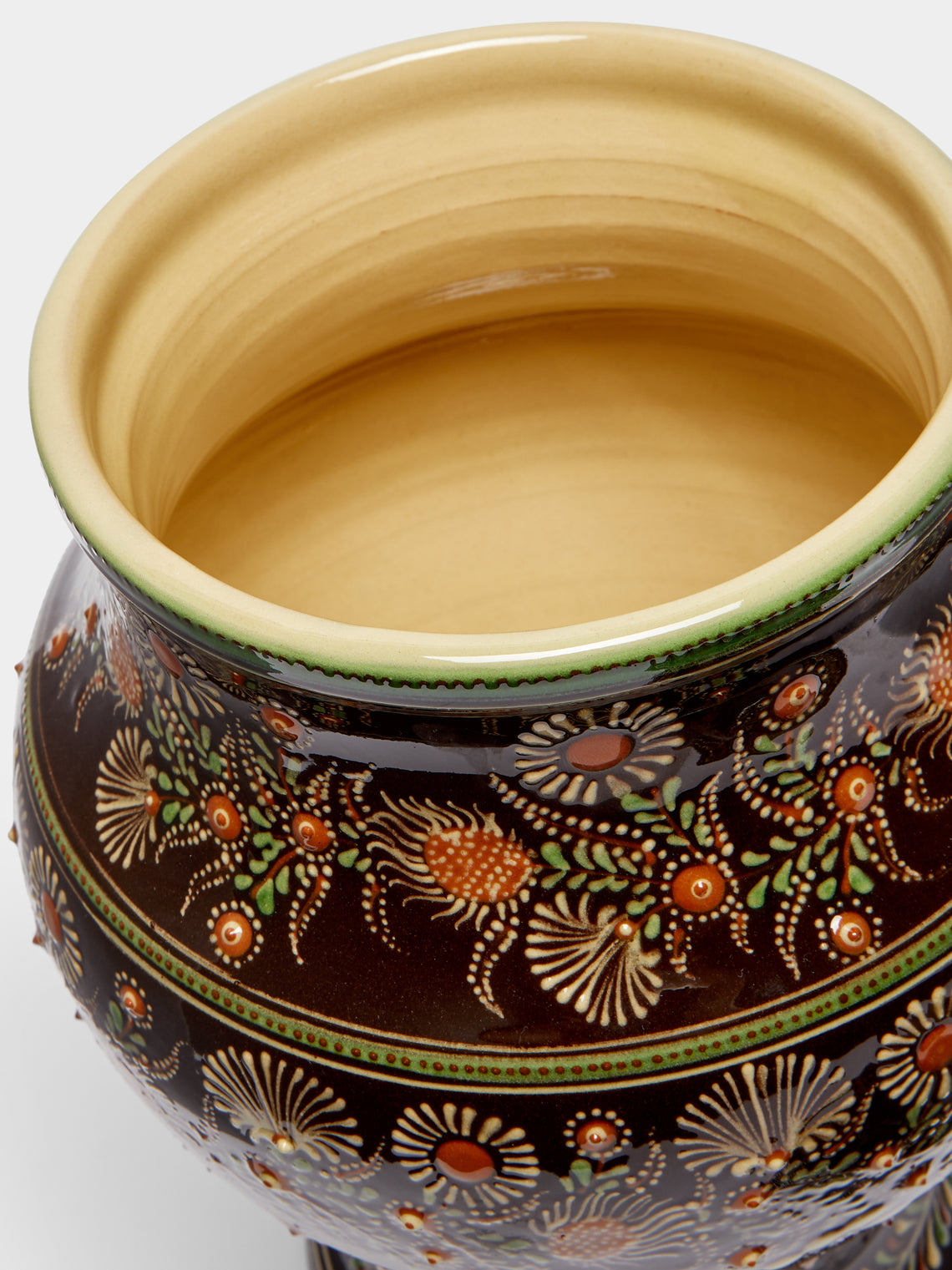 Poterie d’Évires - Flowers Hand-Painted Ceramic Extra Large Jar -  - ABASK