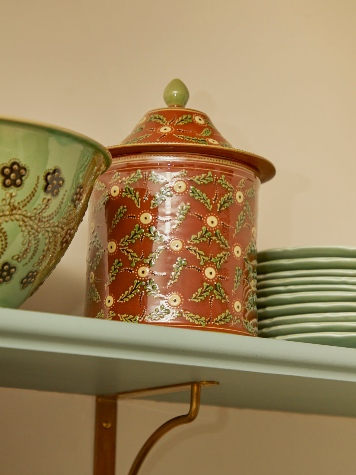 Poterie d’Évires - Flowers Hand-Painted Ceramic Jar -  - ABASK