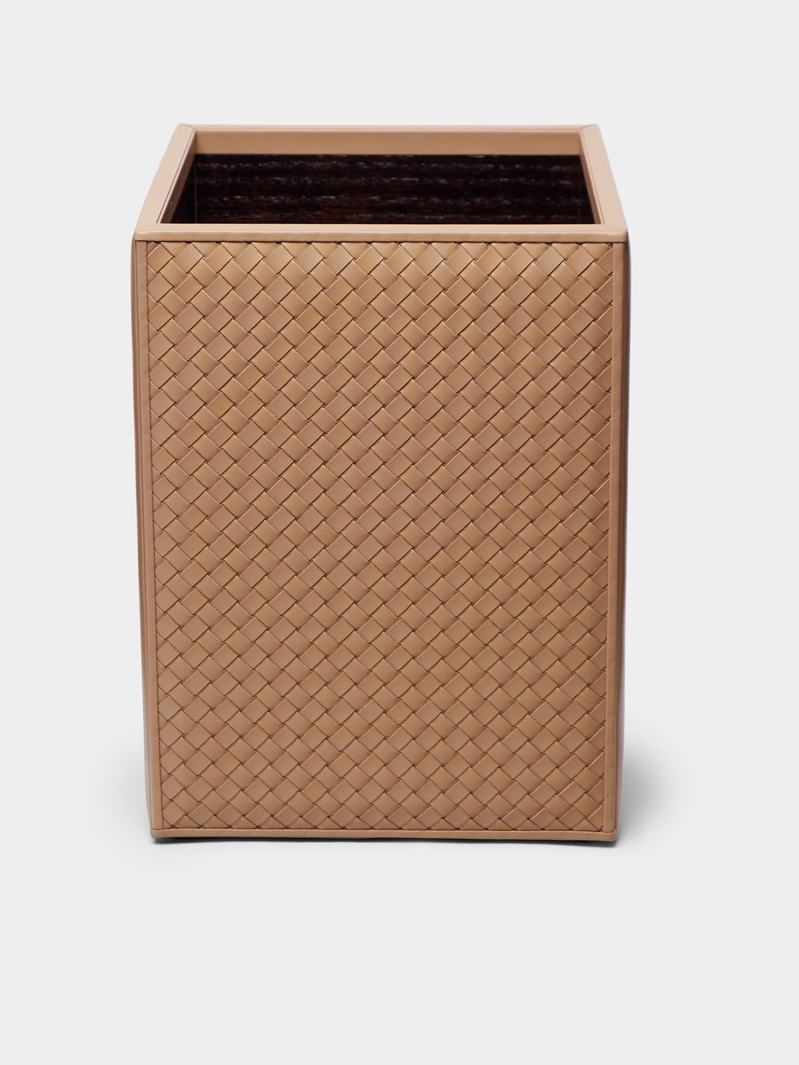Riviere - Woven Leather Bin - Tan - ABASK - 