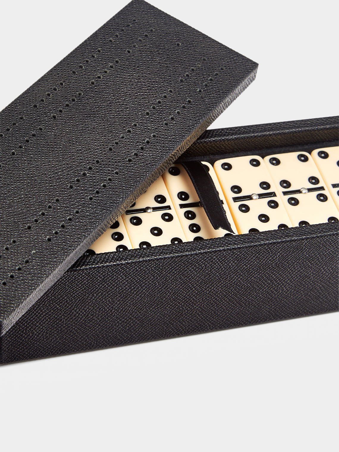 Geoffrey Parker - Leather Dominoes and Cribbage Set - Black - ABASK