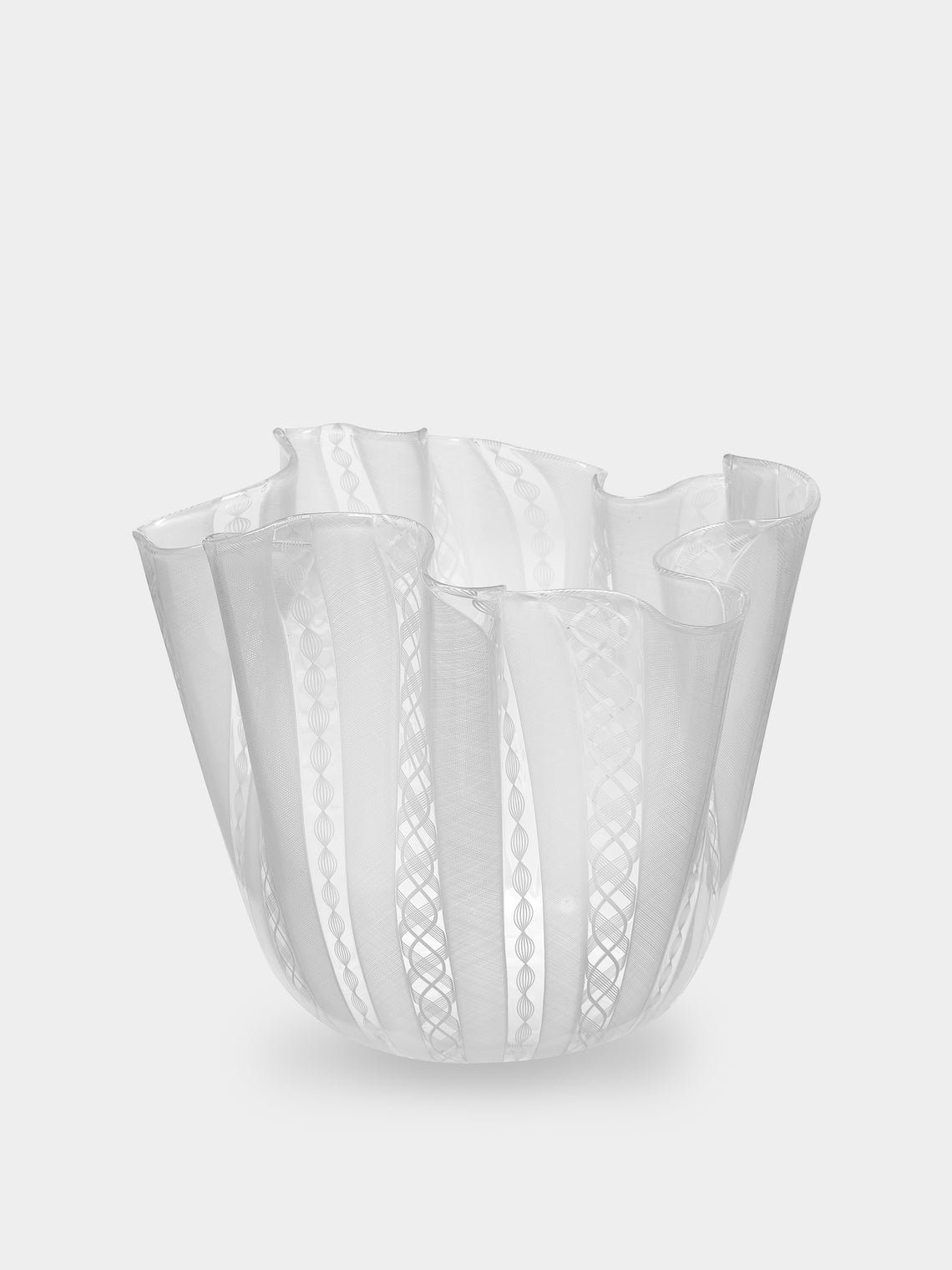 Antique and Vintage - Mid-Century Fazzoletto Hand-Blown Murano Glass Vase -  - ABASK - 