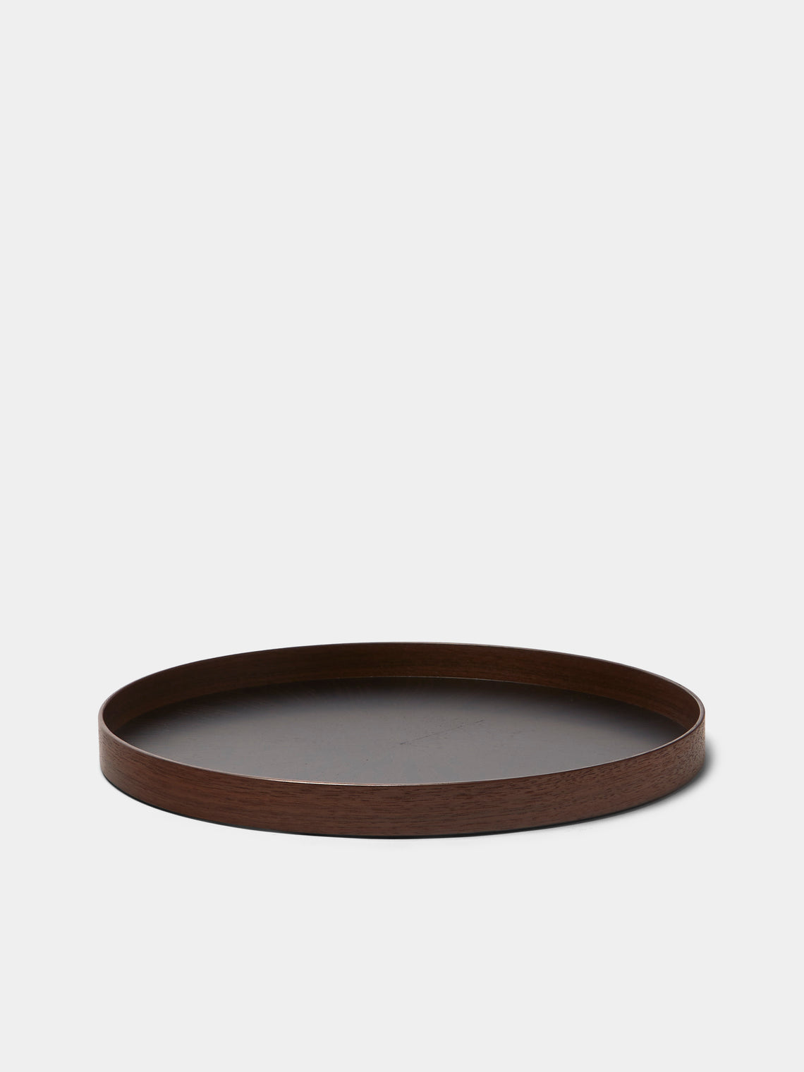 Mori Kougei - Rays Ebony Round Tray (11in/28cm) - Brown - ABASK