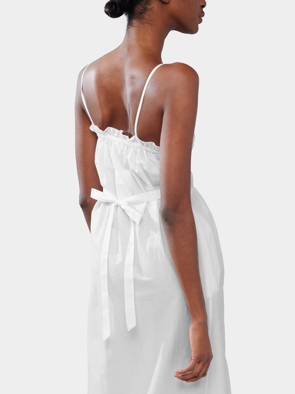 Loretta Caponi - Bianca Embroidered Cotton Dress -  - ABASK