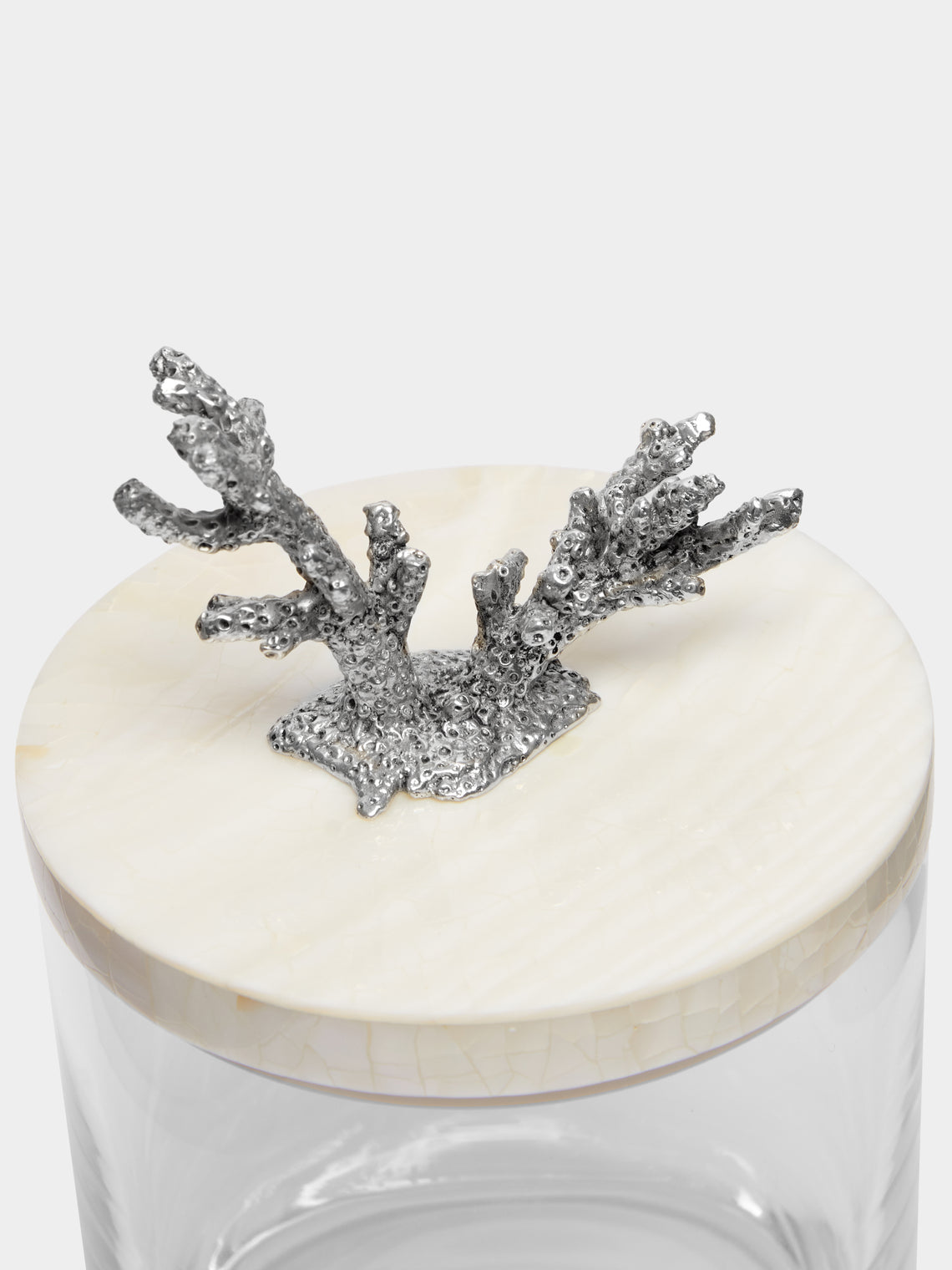Objet Luxe - Silver-Plated, Shell and Glass Jar -  - ABASK