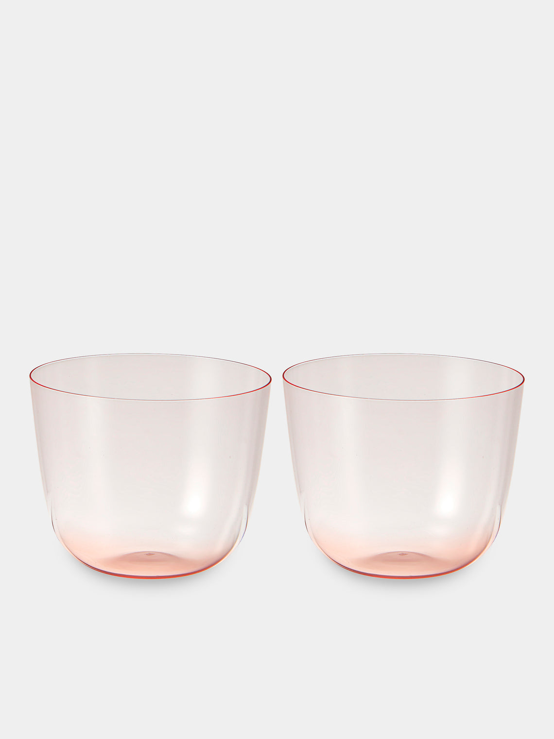 Lobmeyr - | Set of 2 | Alpha Crystal Tumblers - Pink - ABASK 