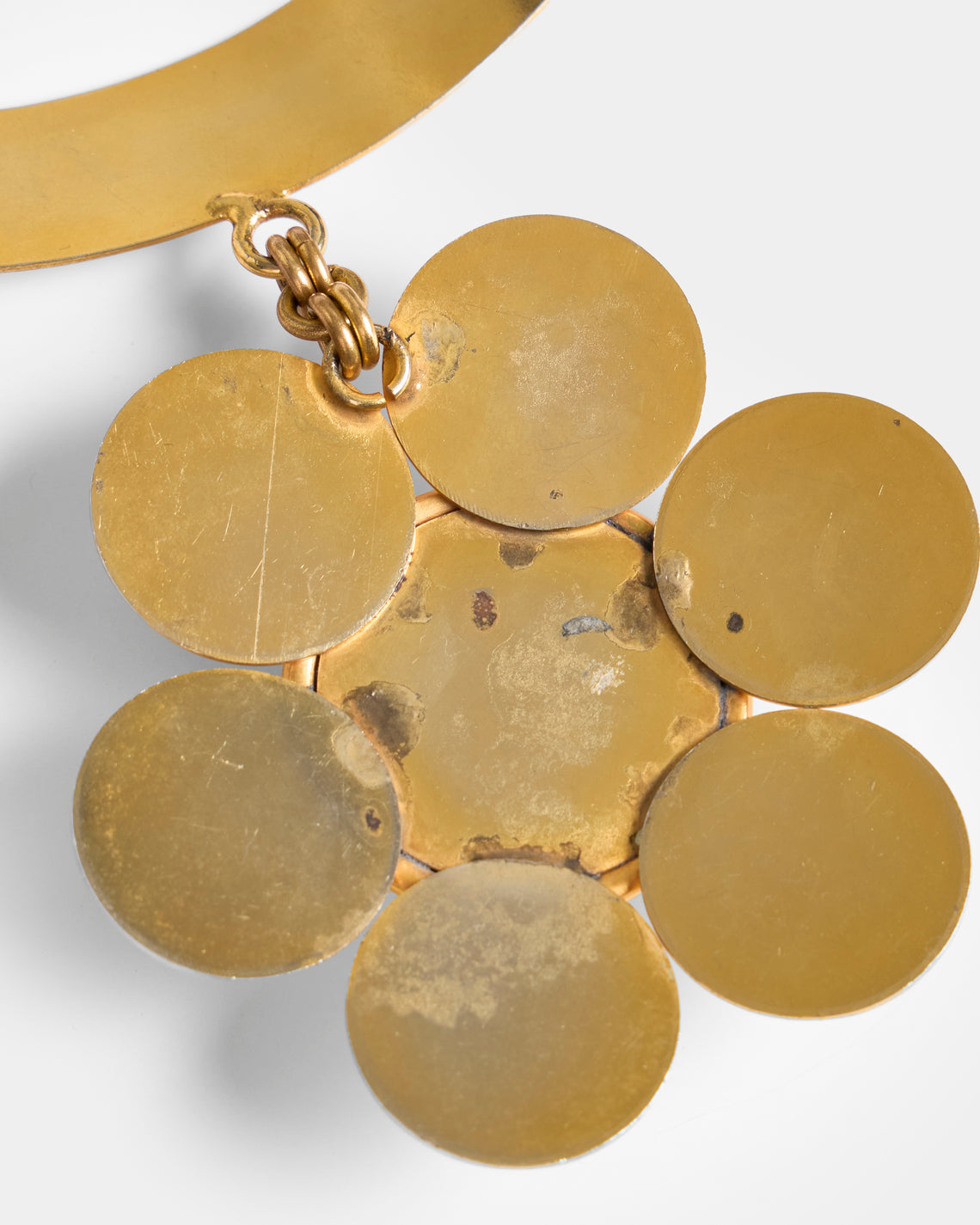 Mahnaz Collection - Women's Vintage 1975 Pierre Cardin French Gold-Tone and Silver-Tone Flower Necklace - Gold - ABASK