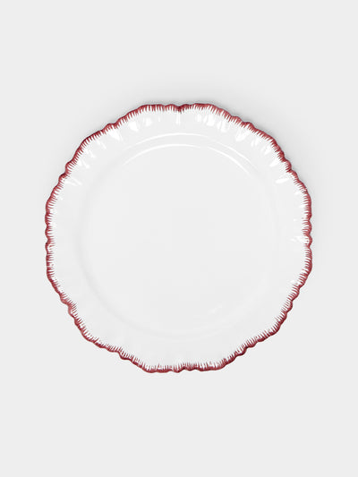 Atelier Soleil - Combed Edge Hand-Painted Ceramic Dinner Plates (Set of 4) -  - ABASK - 