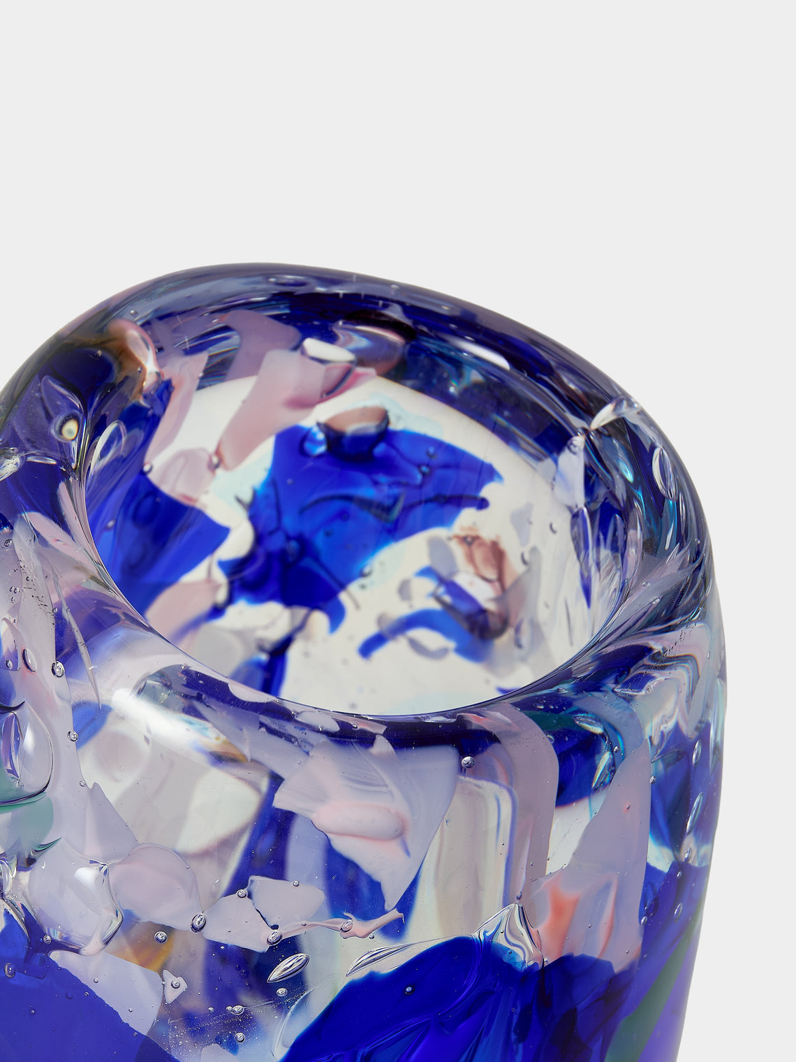 David Valner - Recovered History Hand-Blown Glass Vase (8in/20cm) - Multiple - ABASK