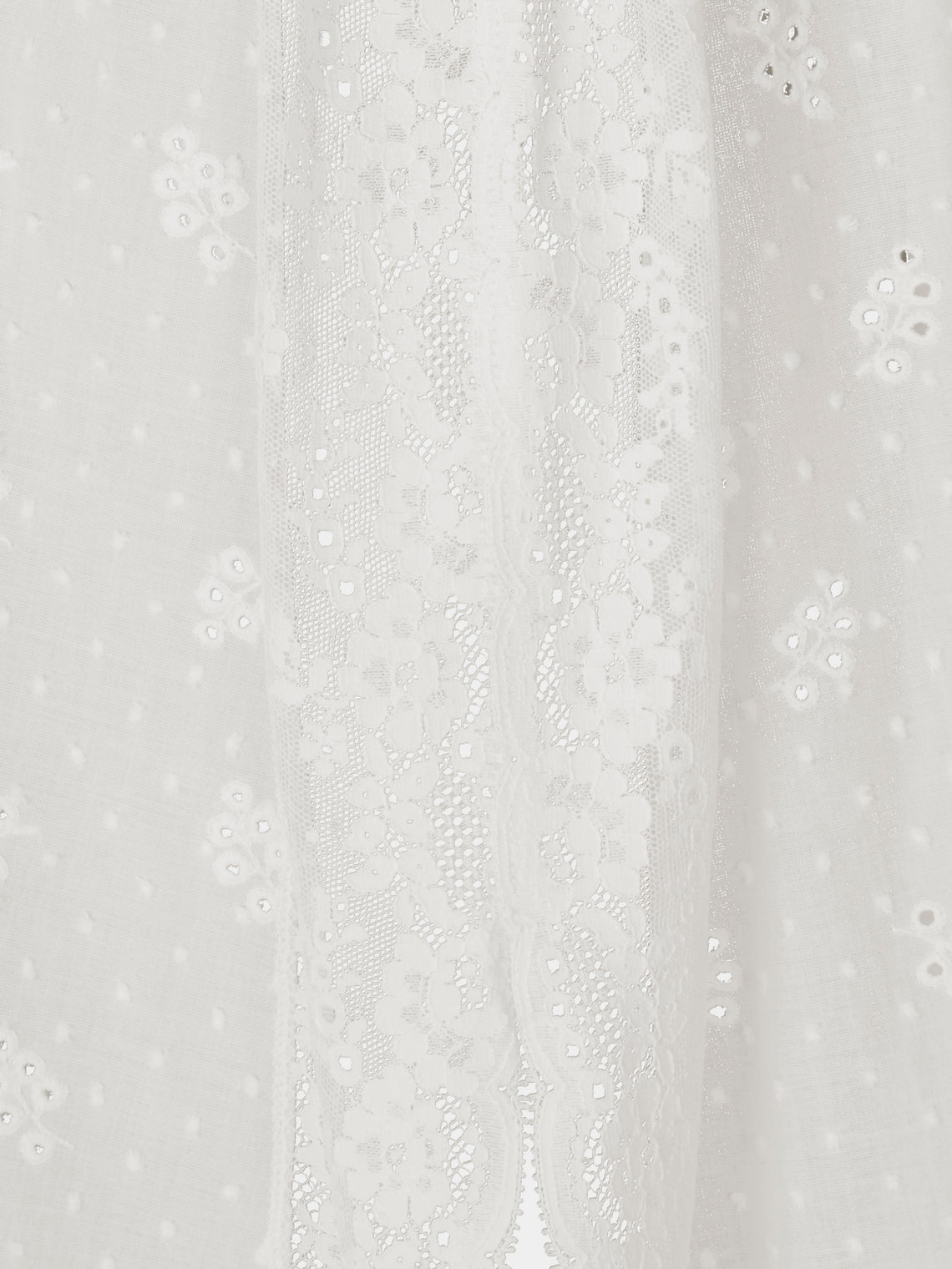 Loretta Caponi - Fiocchini Embroidered Cotton Long Skirt | Size: S - White - ABASK