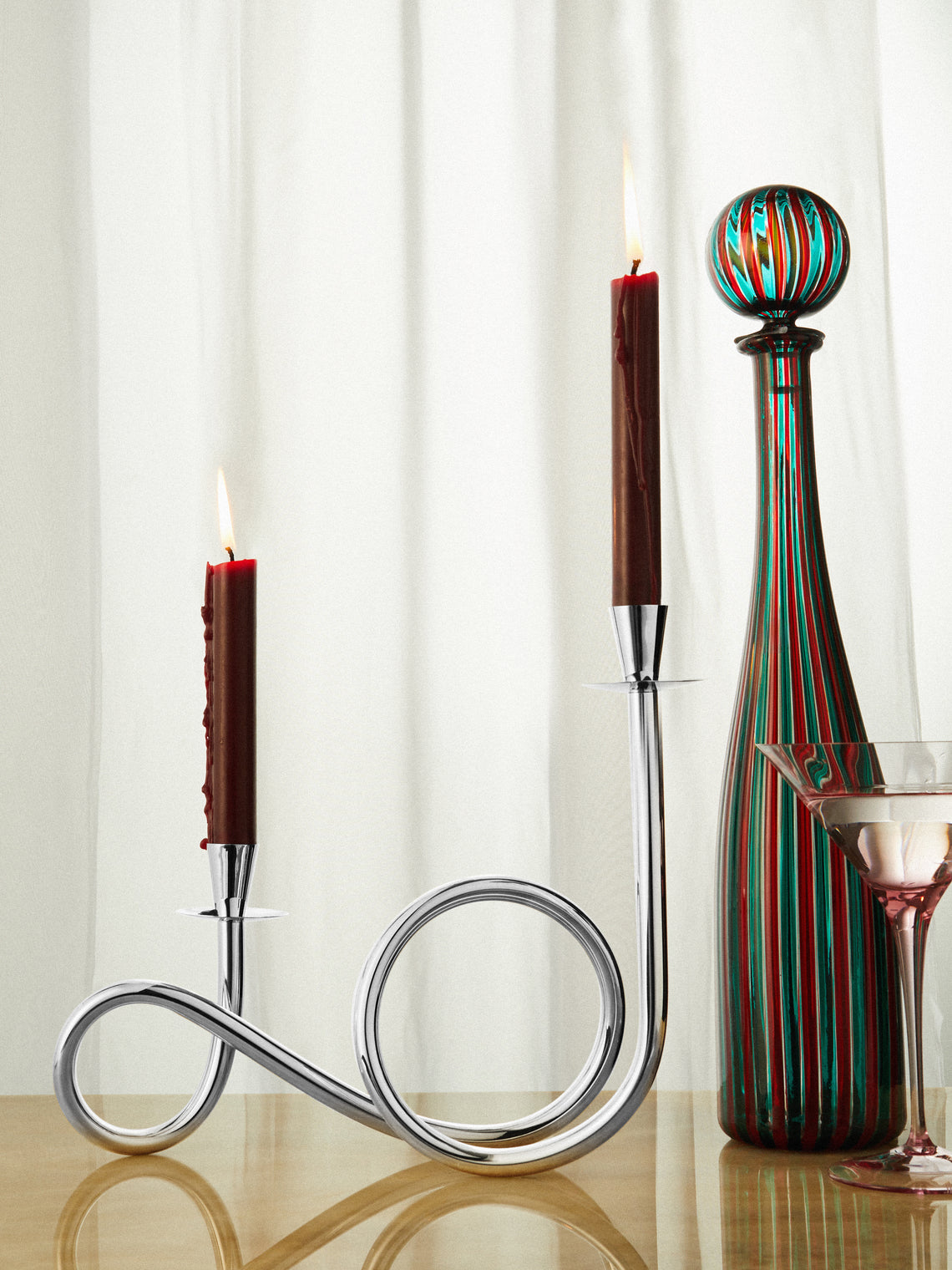 De Vecchi - T8 Silver-Plated Candle Holder -  - ABASK