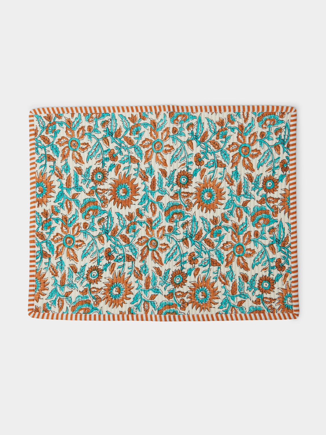 The Table Love - The Breakfast Hand-Printed Cotton Reversible Placemats (Set of 4) -  - ABASK