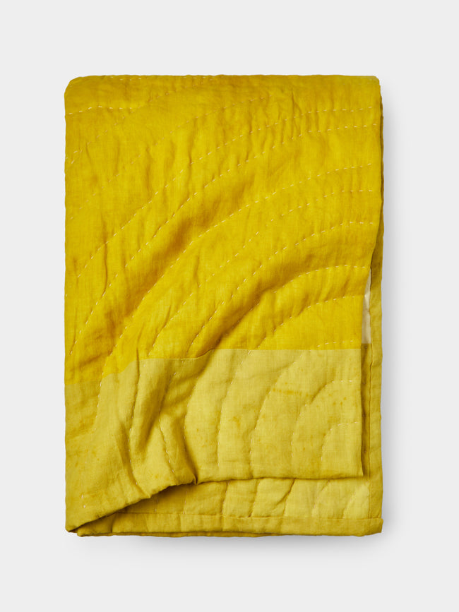 Tuck It In - Hand-Embroidered Linen Quilt -  - ABASK - 