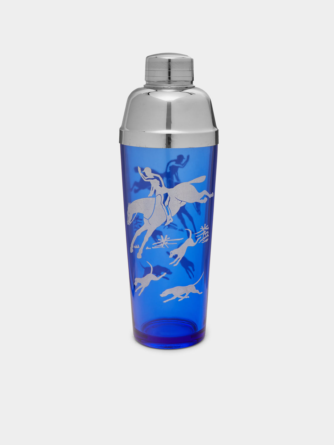 Antique and Vintage - 1930s Sportsman Series Cocktail Shaker - Blue - ABASK - 